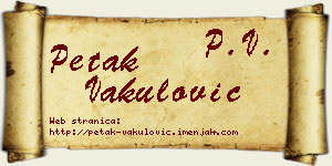 Petak Vakulović vizit kartica